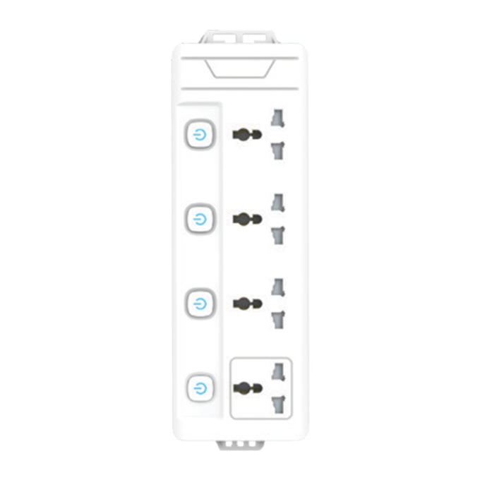 KAW-ECUO4S Extension Cords Universal Outlet w/ Individual Switch