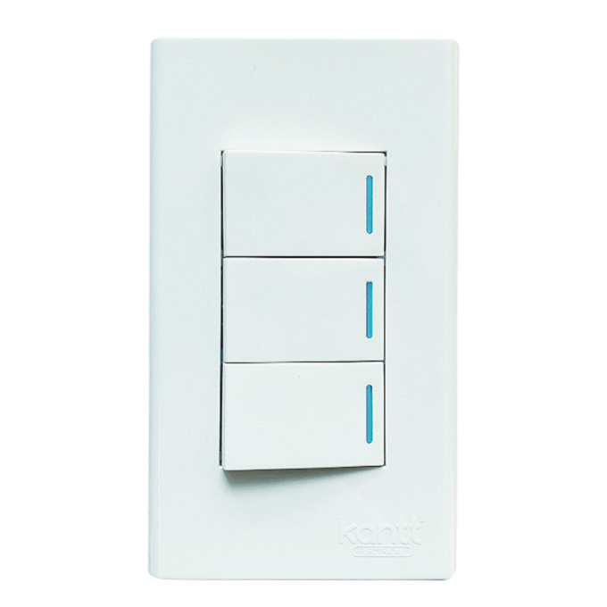 KAW-SW3G Switches 3 Gang 1 Way Switch